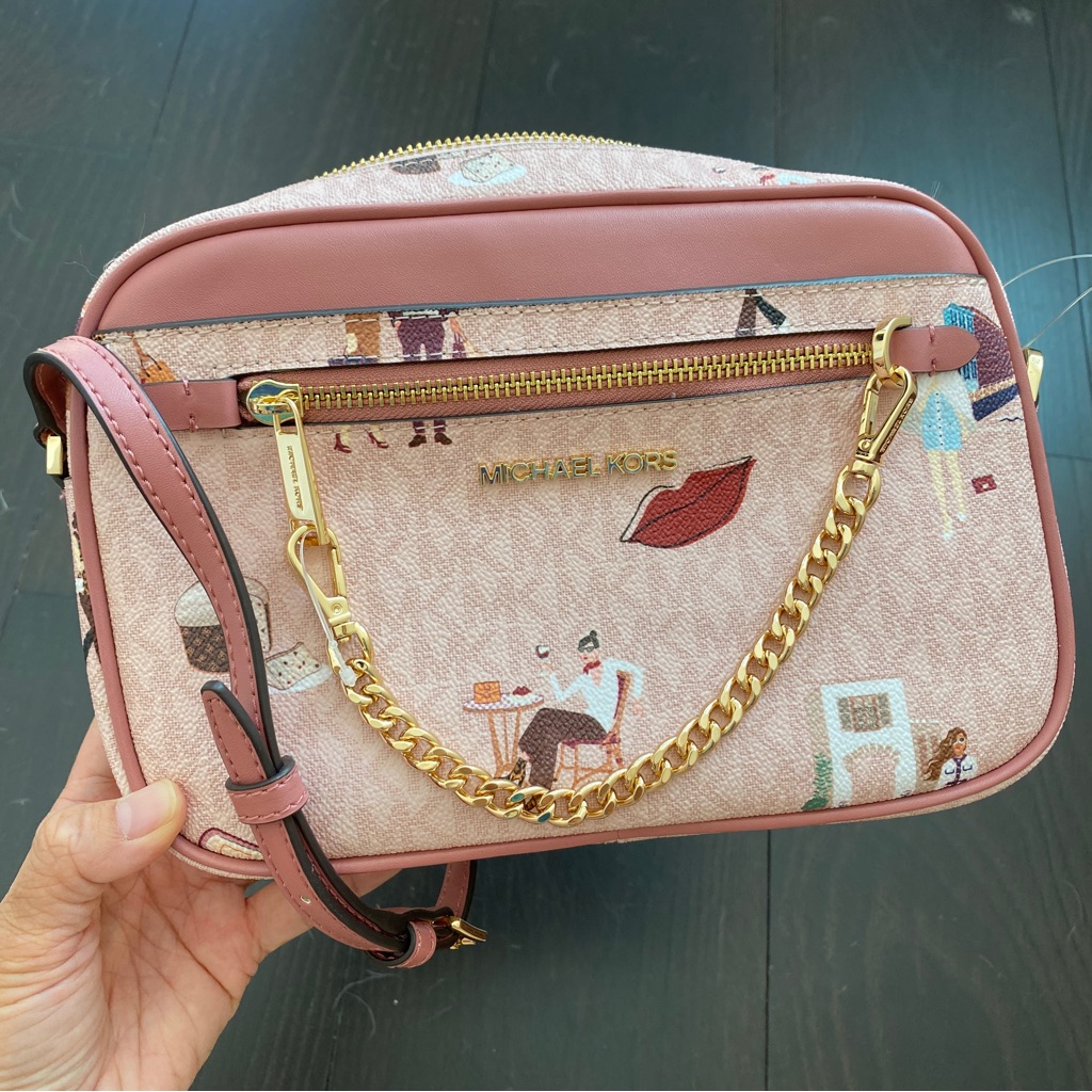 Michael Kors Jet Set Lg Ew Zip Chain Xbody